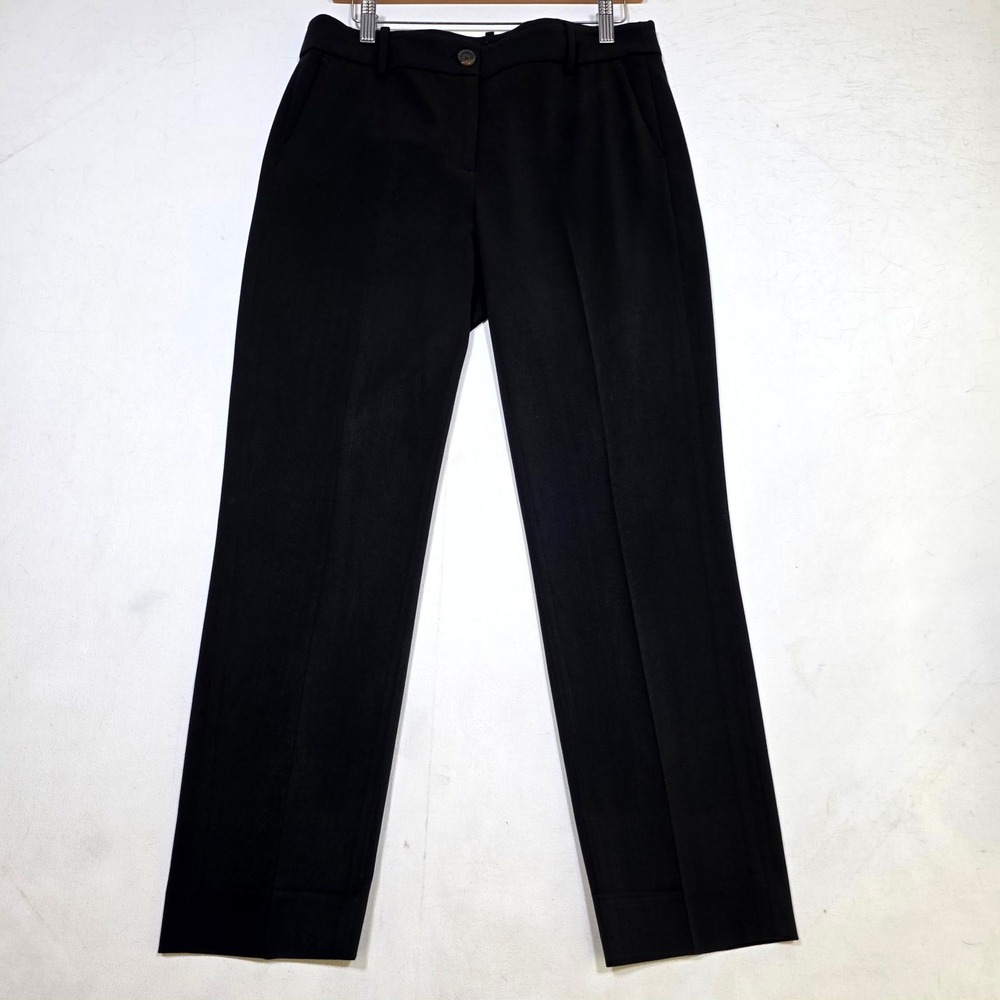 J.Crew Dress Pants Womens 8 Black Straight Leg Stretch Business Office 8294